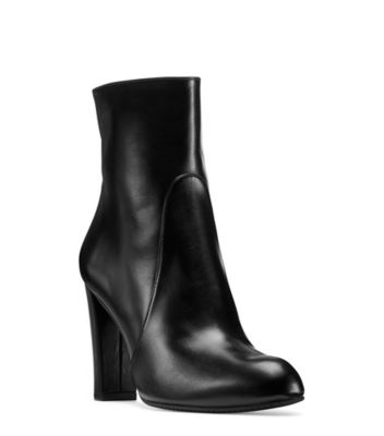 Stuart Weitzman,BOTTINE HIGHLAND À FERMETURE ÉCLAIR,Bootie,Cuir,Noir