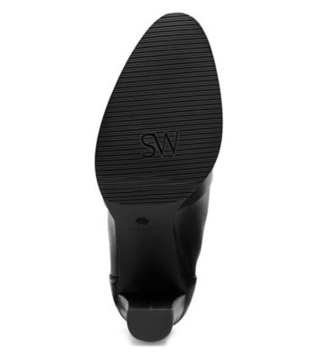 Stuart Weitzman,HIGHLAND,Leather,Rubber,Nappa Leather,Boots,Tie Belt,Day Party,Black,Shoe on model