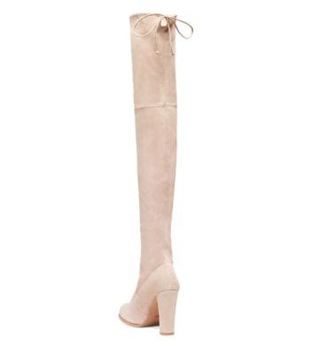 Stuart Weitzman,HIGHLAND,Boot,Suède extensible,Taupe Dolce