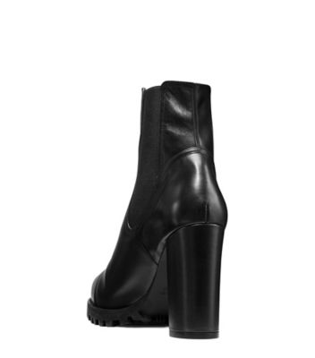 Stuart Weitzman,Wenda,Bootie,Cuir,Noir,Back View