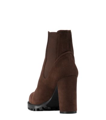 Stuart Weitzman,WENDA,Bootie,Suède,Brun noyer