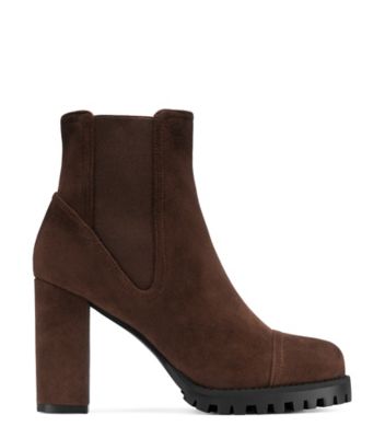 Stuart Weitzman,WENDA,Bootie,Suède,Brun noyer