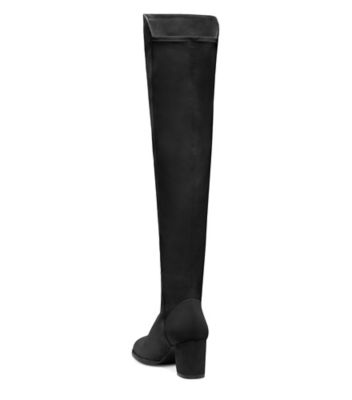 Stuart Weitzman,HARPER 60,Boot,Suède,Noir,Back View