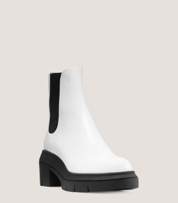 Stuart Weitzman,NORAH,Leather,Rubber,Chelsea Boots,Elastic Gore,Traction,Day Party,,Side View