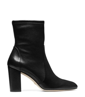 Stuart Weitzman,CARESSA 80,Bootie,Cuir nappa extensible,Noir