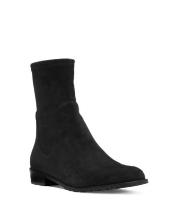 Stuart Weitzman,BOTTINE LILENE,Bootie,Suède extensible,Noir