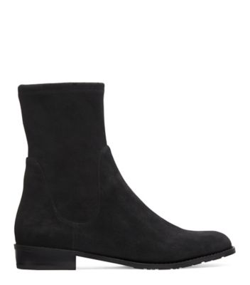 Stuart Weitzman,BOTTINE LILENE,Bootie,Suède extensible,Noir