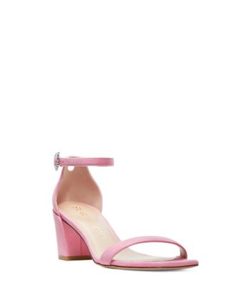 Stuart Weitzman,Simple Heart,Sandal,Fines paillettes,Or platino,Side View