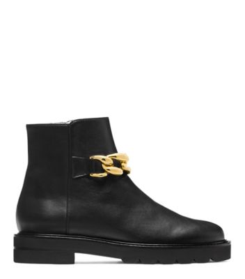 Stuart Weitzman,BOTTINE CHAIN LIFT,Bootie,Cuir,Noir