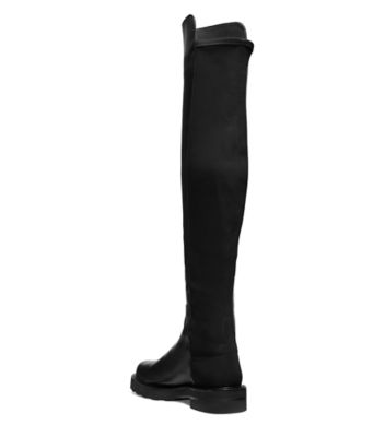Stuart Weitzman,5050 LIFT,Leather,Nappa Leather,Rubber,Boots,Mixed Media,Traction,Casual,,Back View