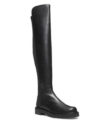 Stuart Weitzman,5050 LIFT,Leather,Nappa Leather,Rubber,Boots,Mixed Media,Traction,Casual,,Side View