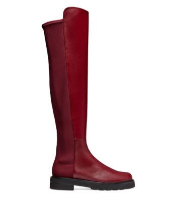Stuart Weitzman,5050 LIFT,Leather,Nappa Leather,Rubber,Boots,Mixed Media,Traction,Casual,,Front View