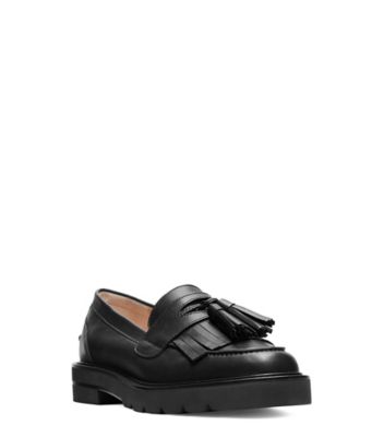 Stuart Weitzman,Mila Lift,Loafer,Leather,Black,Side View