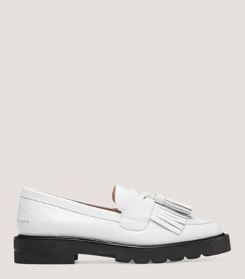 Stuart Weitzman,Mila Lift,Loafer,Cuir,Blanc