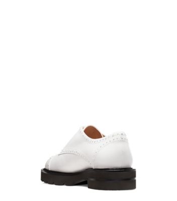 Stuart Weitzman,JACKSON LIFT,Loafer,Cuir,Blanc,Back View