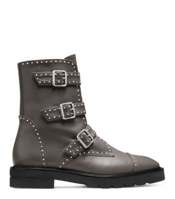 Stuart Weitzman,JESSE LIFT,Bootie,Cuir,Gris flanelle,Front View