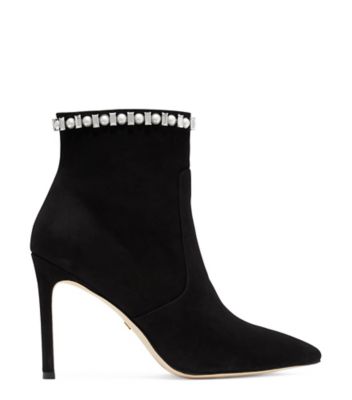 Stuart Weitzman,ARISTA SHINE,Bootie,Suède,Noir