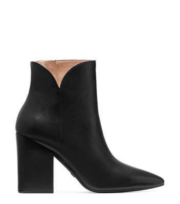 Stuart Weitzman,VERA,Bootie,Cuir nappa verni,Noir