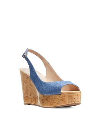 Stuart Weitzman,RIVERIA,Sandal,Denim,Bleu délavé