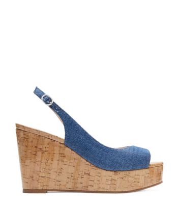 Stuart Weitzman,RIVERIA,Sandal,Denim,Bleu délavé