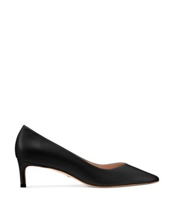 Stuart Weitzman,Anny 50,Pump,Smooth Leather,Black,Front View