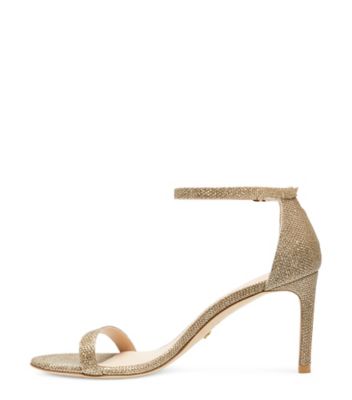 Stuart Weitzman,Sandale à sangle Nunakedstraight,Sandal,Noir,Platine