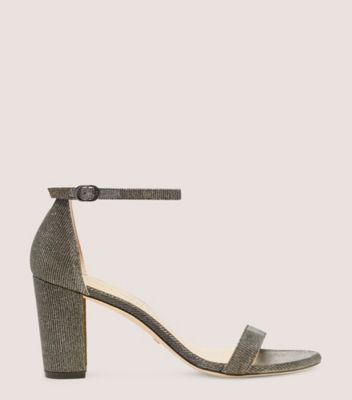 Stuart Weitzman,Sandale à sangle Nearlynude,Sandal,Lamé nocturne,Dîner De Répétition,Invitée,Pyrite