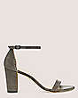 Stuart Weitzman,Nearlynude Strap Sandal,Sandal,Nocturn lamé,Rehearsal Dinner,Pyrite,Front View