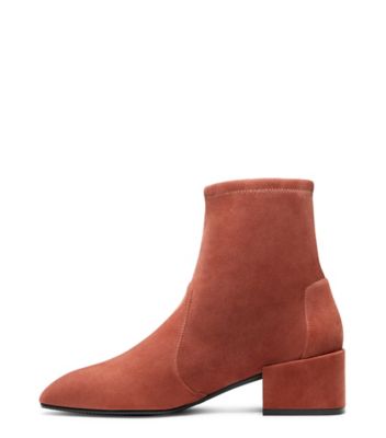 Stuart Weitzman,ACCORDION,Bootie,Suède extensible,Cardamome