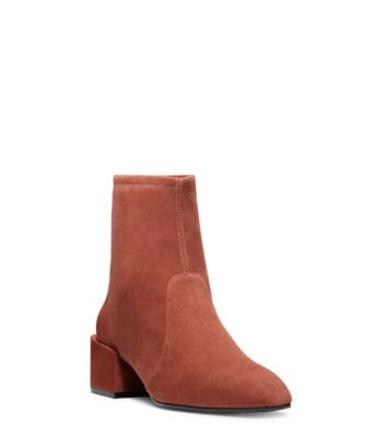 Stuart Weitzman,ACCORDION,Bootie,Suède extensible,Cardamome,Side View