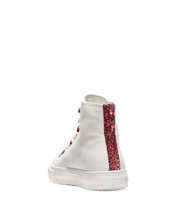 Stuart Weitzman,BOTTINE OLLIE HEART,Sneaker,Sergé de toile,Crème