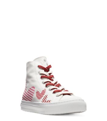 Stuart Weitzman,BOTTINE OLLIE HEART,Sneaker,Sergé de toile,Crème