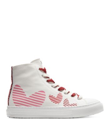 Stuart Weitzman,BOTTINE OLLIE HEART,Sneaker,Sergé de toile,Crème