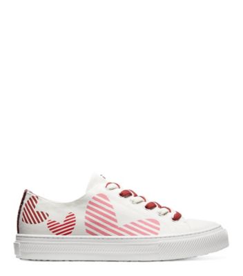 Stuart Weitzman,OLLIE HEART,Sneaker,Sergé de toile,Crème