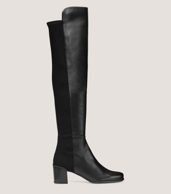 Stuart Weitzman,City Block Boot,Boot,Nappa leather,Black,Front View