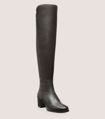 Stuart Weitzman,City Block Boot,Boot,Nappa leather,Slate Gray,Side View