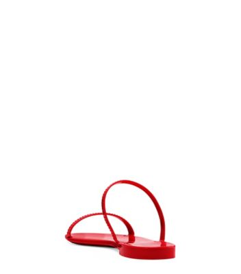 Stuart Weitzman,SAWYER SLIDE SANDAL,Red,Back View
