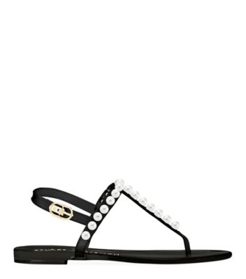 Stuart weitzman studded store jelly flat sandals