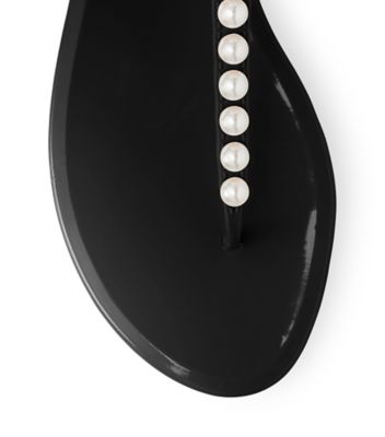 Stuart Weitzman,Sandale Goldie Jelly,Sandal,Caoutchouc brillant,Réception De Mariage,Voyage De Noces,Noir