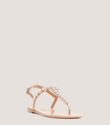 Stuart Weitzman,Goldie Jelly Sandal,Sandal,Shine rubber,Reception,Poudre Blush Pink,Side View