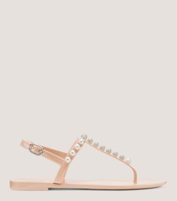 Stuart Weitzman,Goldie Jelly Sandal,Sandal,Shine rubber,Reception,Poudre Blush Pink,Front View