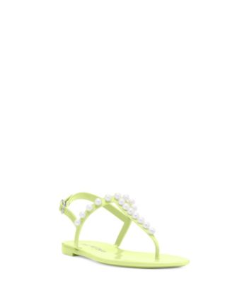 Stuart Weitzman,Sandale Goldie Jelly,Sandal,Caoutchouc brillant,Réception De Mariage,Voyage De Noces,Lime électrique