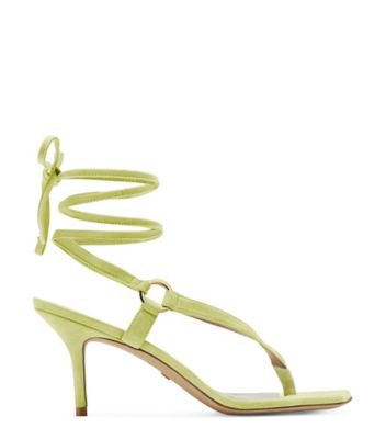 Stuart Weitzman,SANDALE LALITA 75,Sandal,Suède,Lime électrique