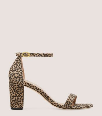 Stuart Weitzman,Sandale à sangle Nearlynude,Sandal,Suède guépard,Cheetah,Front View