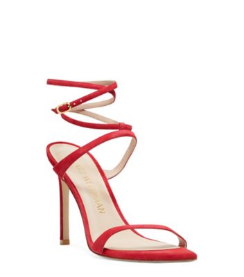 Stuart Weitzman,ELLSIE 100 LACE-UP SANDAL,,Side View