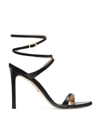 Stuart Weitzman,ELLSIE 100 LACE-UP SANDAL,,Front View