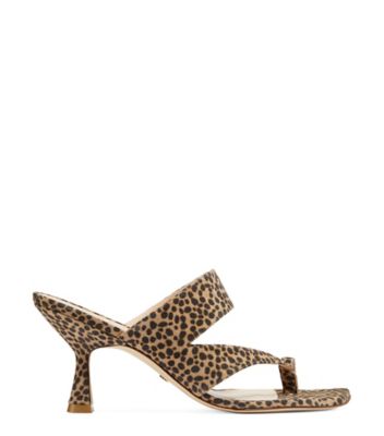 Stuart Weitzman,SANDALE LYLA 75,Sandal,Suède guépard,Léopard,Front View