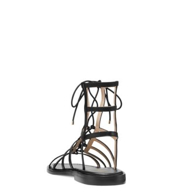 Stuart Weitzman,SANDALE KORA À LACETS,Sandal,Cuir,Noir