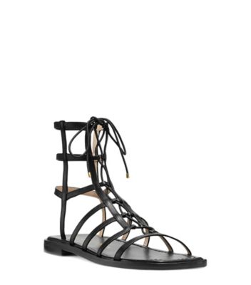 Stuart Weitzman,SANDALE KORA À LACETS,Sandal,Cuir,Noir