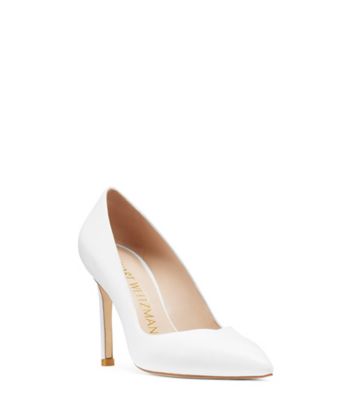 Stuart Weitzman,ANNY,Pump,Cuir nappa,Blanc
